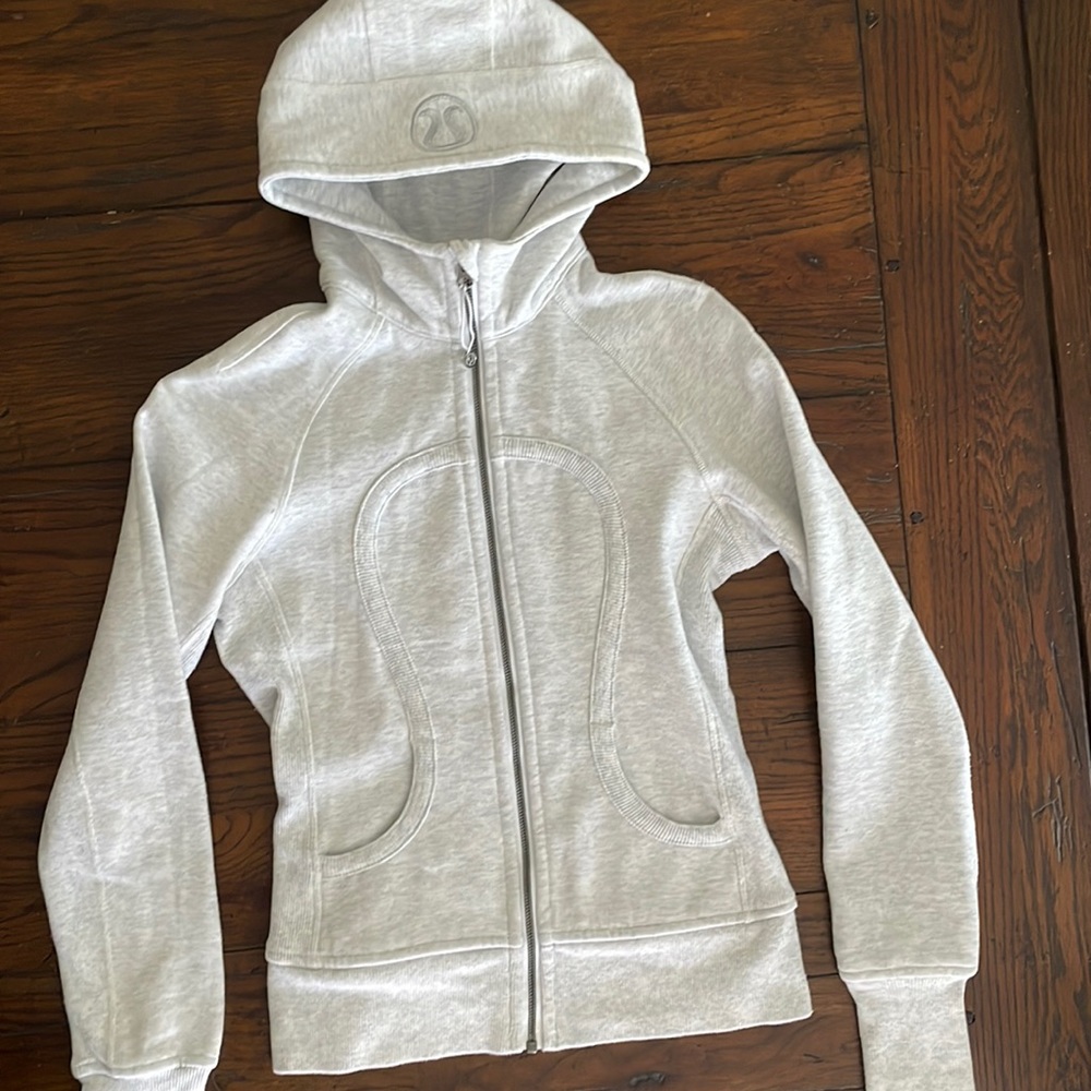 Lululemon Scuba Hoodie Size 4 Light Grey